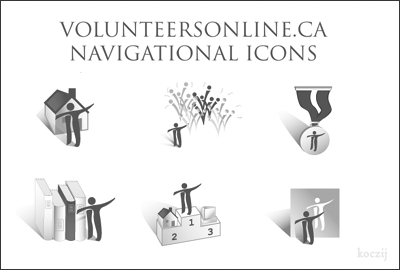Volunteers Online Navigational Icons